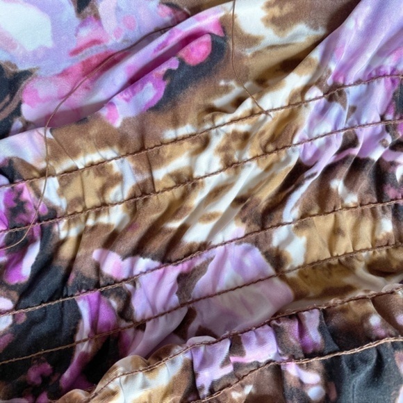 Unbranded Purple Floral and Animal Print Short Sleeve Top - Picture 10 of 11